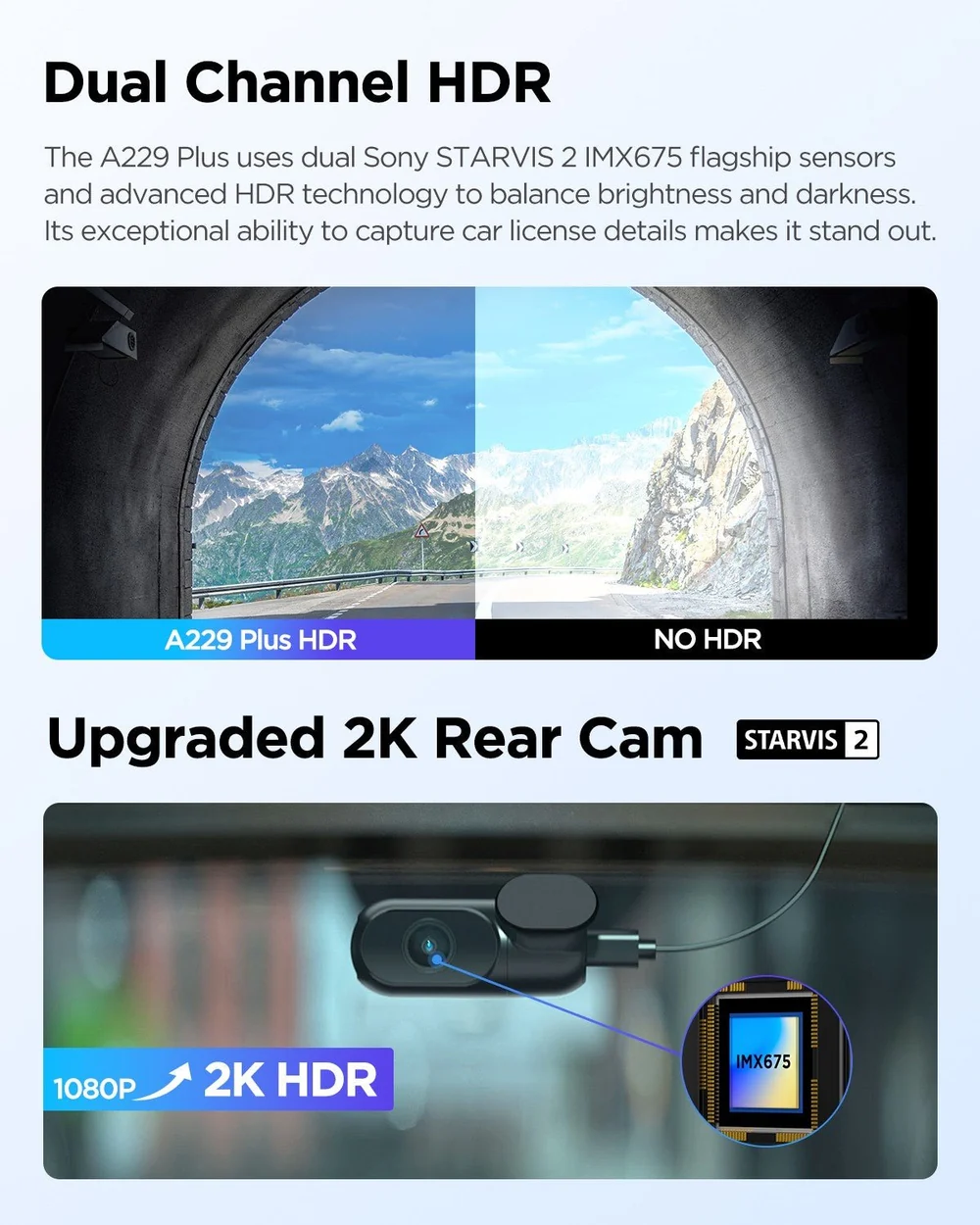 VIOFO A229 Plus 2CH – 2K Front & Rear Dash Cam - Image 5